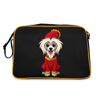 Chinois excentrique à crête dans une tenue ludique - Sac Retro - noir/or - Dos