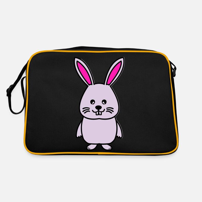 hase comic - Retro Tasche - Schwarz/Gold