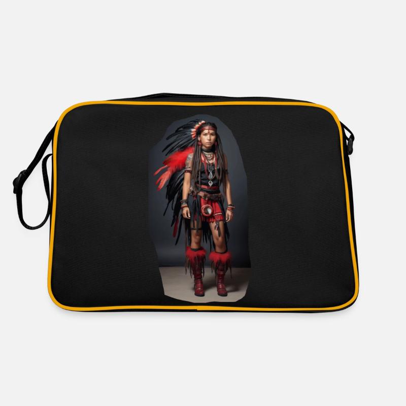 Indianer Mädchen Retro Tasche