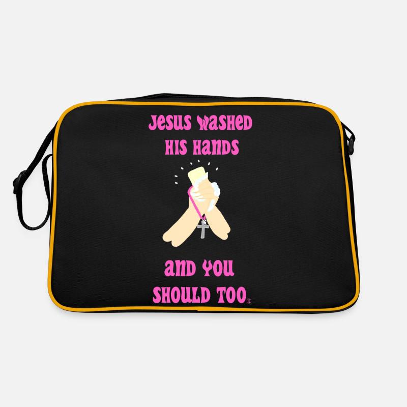 Jésus Lavait Ses Mains version rose Sac Retro