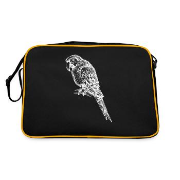 Perroquet Tropical Exotique - Sac Retro - noir/or - Dos