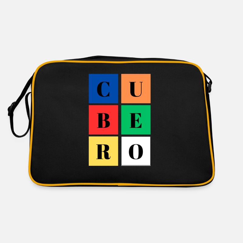 Quadratischer Eimer Farben SpeedCuber - Retro Tasche - Schwarz/Gold