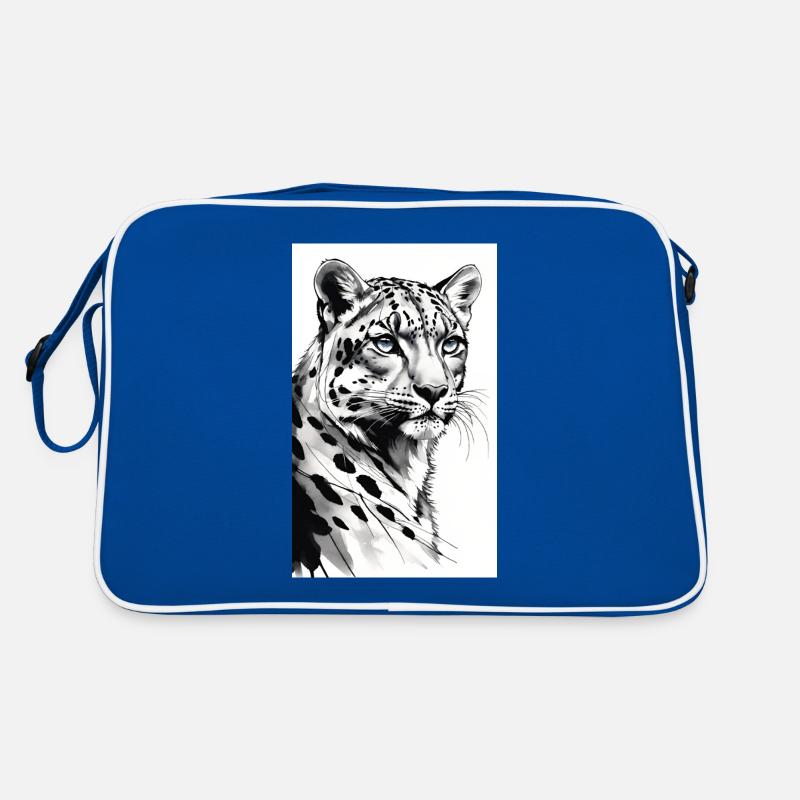 Schneeleopard | Leopard | Raubtier Retro Tasche