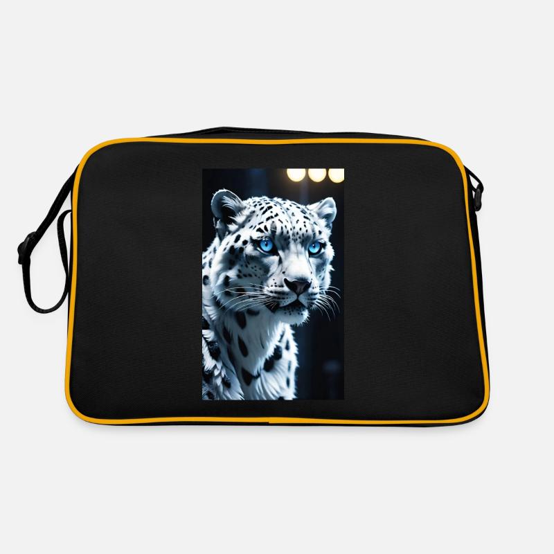 Schneeleopard | Leopard | Raubtier Retro Tasche