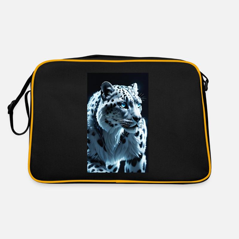 Schneeleopard | Leopard | Raubtier Retro Tasche