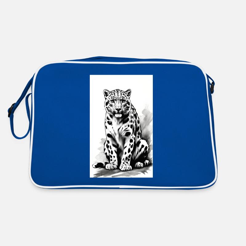 Schneeleopard | Leopard | Raubtier Retro Tasche