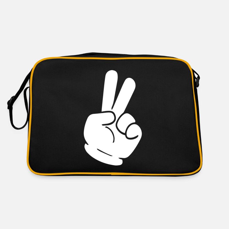 PEACE - Retro Bag - black/gold