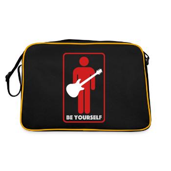 Soyez vous-même | Symbole de l’homme, guitare, concert - Sac Retro - noir/or - Dos
