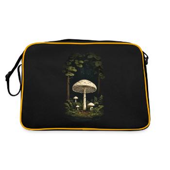 Goa Mushroom Night Magic of Mushrooms Party Design - Sac Retro - noir/or - Dos