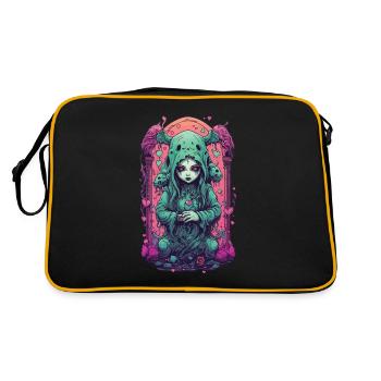 Occult Demon Love Gothic Pastel Black Magic - Retro Bag - black/gold - Back