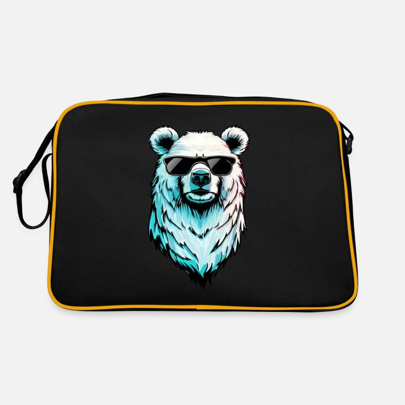 Cool polar bear - polar bear with sunglasses Retro Bag