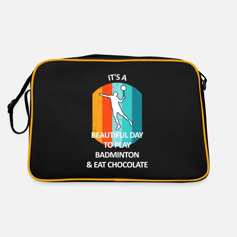 Badminton Badminton Badminton Player Chocolat Sac Retro