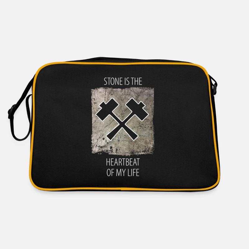 Steinmetz Steinbildhauer Spruch Retro Tasche