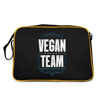 Équipe végétalienne - Sac Retro - noir/or - Dos