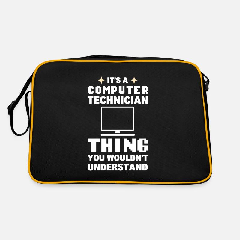 Lustiger Computerfreak Computertechniker Retro Tasche