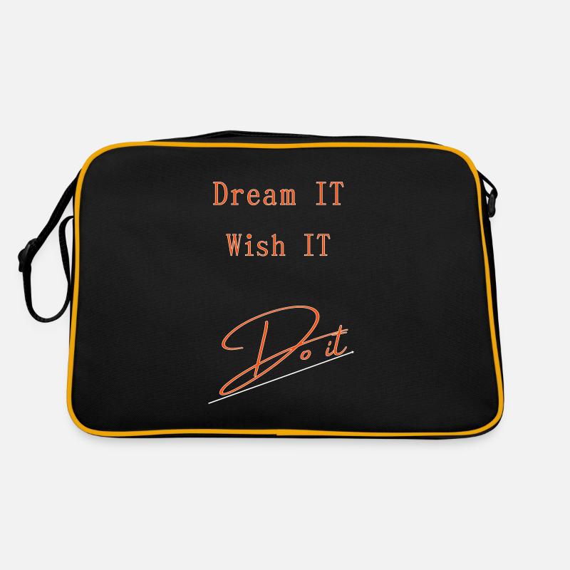 Dream IT . Wish IT . DO iT - Retro Tasche - Schwarz/Gold