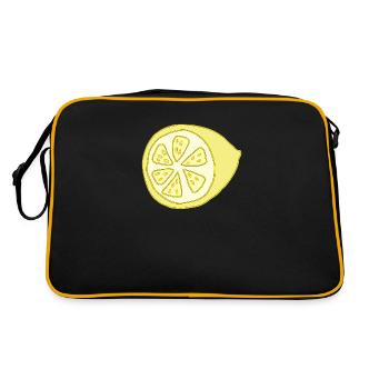 Lemon halved - Retro Bag - black/gold - Back