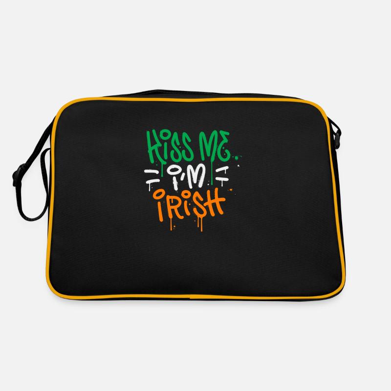 Küss mich Irisch Irland Graffiti Retro Tasche
