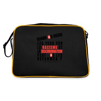 Faite l'amour pas la guerre, peace and love - Sac Retro - noir/or - Dos