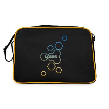 Camouflage with honeycombs for Louis - Retro Bag - black/gold - Back