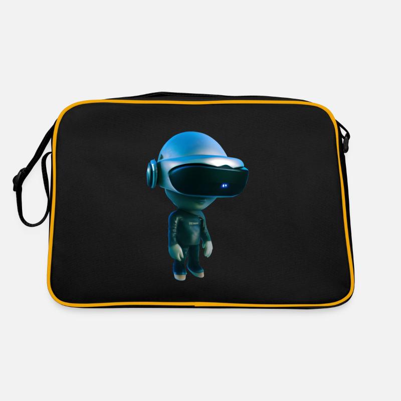 VR Alien - Retro Tasche - Schwarz/Gold