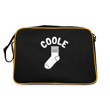 Cool sock - fun motivational design - Retro Bag - black/gold - Back