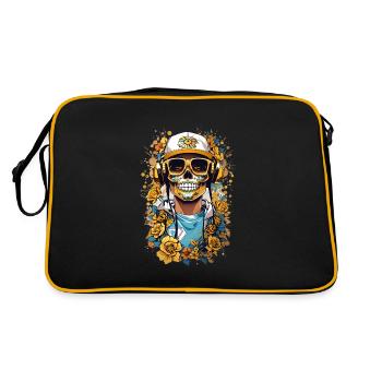 Crâne de sucre doré - Sac Retro - noir/or - Dos