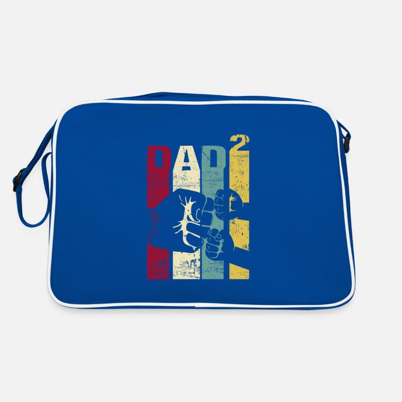 Papa Vater von 2 Kinder Zwillinge Söhnen Mädchen Retro Tasche