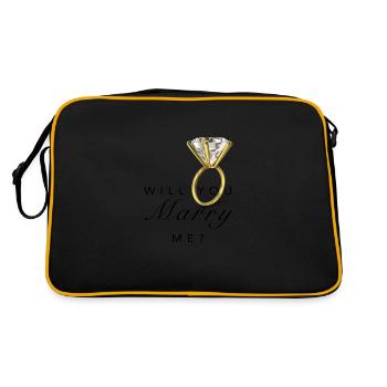 wedding love application ring design gift - Retro Bag - black/gold - Back