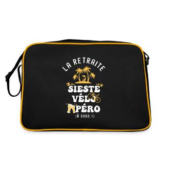 Velo humour retraite sieste vélo apéro - Sac Retro - noir/or - Dos