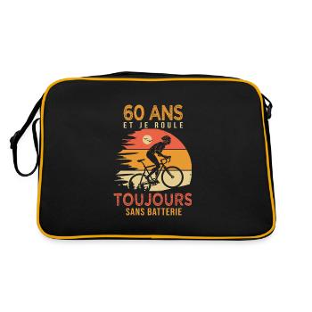 60 ans cadeau vélo 60 anniversaire velo - Sac Retro - noir/or - Dos