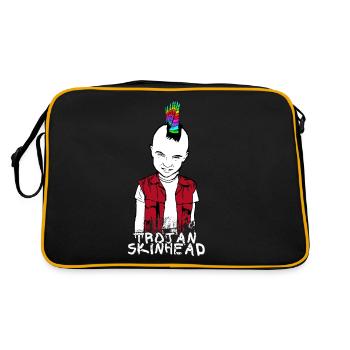 Punk skinhead rebellion Oi Idée cadeau Anarchist - Sac Retro - noir/or - Dos