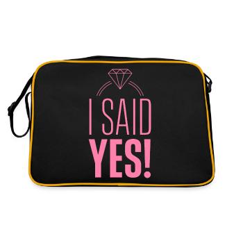 J’ai dit oui fiancés - Sac Retro - noir/or - Dos
