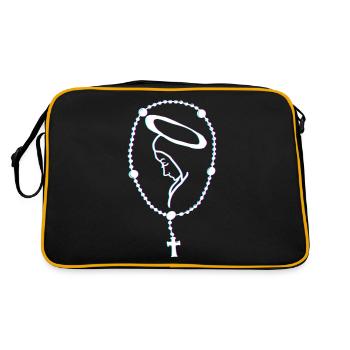 Faith Rosary Christian Believer Religious - Retro Bag - black/gold - Back