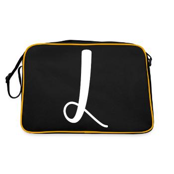 Calligraphie, initiale L - Sac Retro - noir/or - Dos