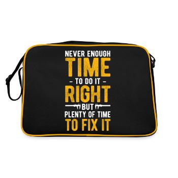 Maschinen-Bediener Maschinenführer Machinist - Retro Tasche - Schwarz/Gold - Hinten