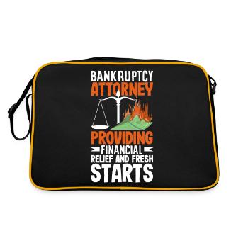 Avocat en faillite: fournir un soulagement financier - Sac Retro - noir/or - Dos