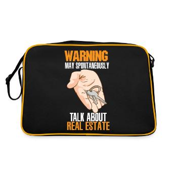 Über Immobilien sprechen Immobilienmakler - Retro Tasche - Schwarz/Gold - Hinten