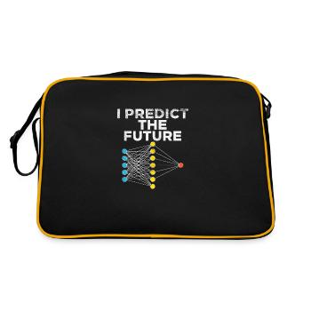I Predict The Future For Machine Learning - Retro Bag - black/gold - Back