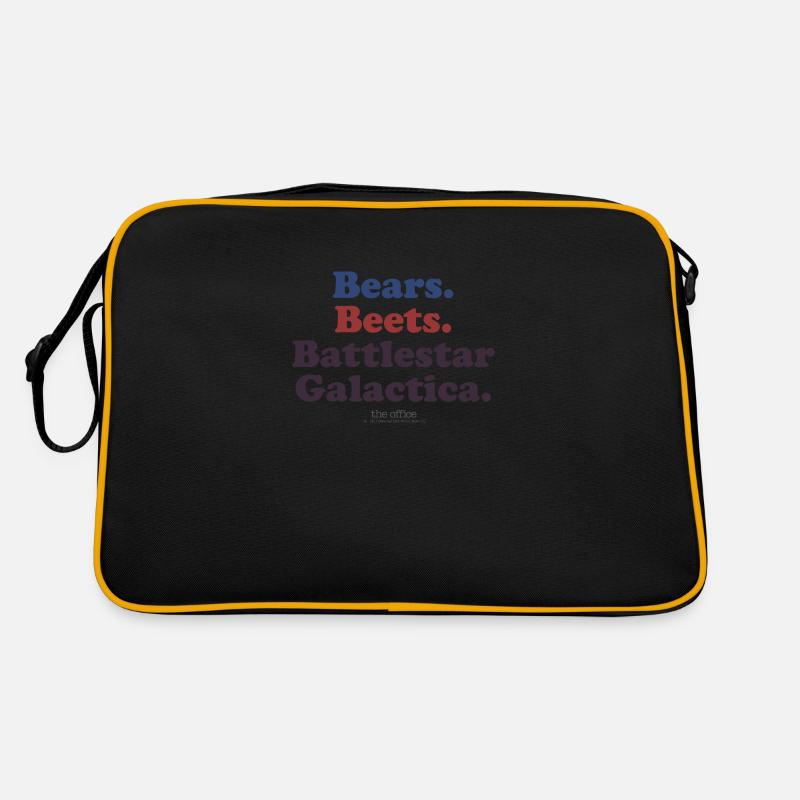 The Office Bears Beets Battlestar Galactica - Retro Tasche - Schwarz/Gold