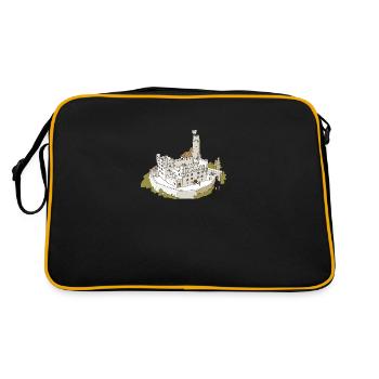 Burg Sonnenschein - Retro Tasche - Schwarz/Gold - Hinten