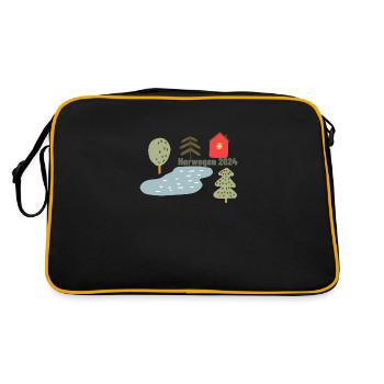 Norwegen 2024 - Retro Tasche - Schwarz/Gold - Hinten