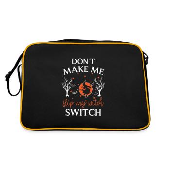 Hexerei Besen Walpurgisnacht - Retro Tasche - Schwarz/Gold - Hinten
