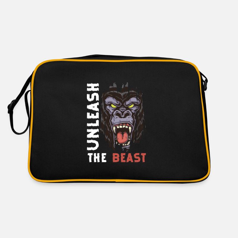 Monkey Primat Schimpanse Retro Tasche