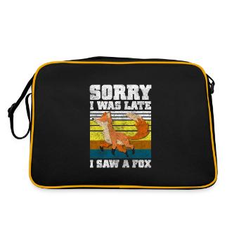 Tier Weisheit Jäger - Retro Tasche - Schwarz/Gold - Hinten