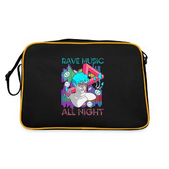 House Electro Dj - Retro Tasche - Schwarz/Gold - Hinten