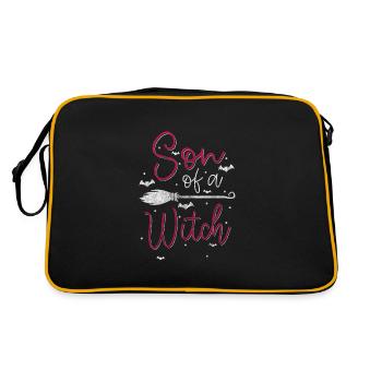 Hexerei Frau Halloween Wicca - Retro Tasche - Schwarz/Gold - Hinten
