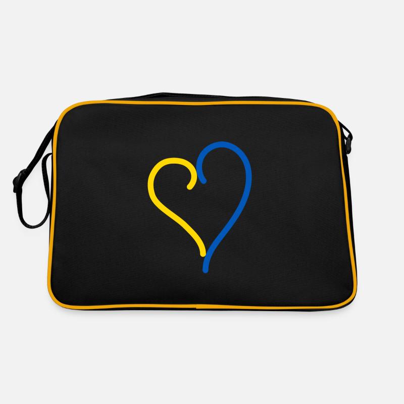 Ukraine Herz Retro Tasche