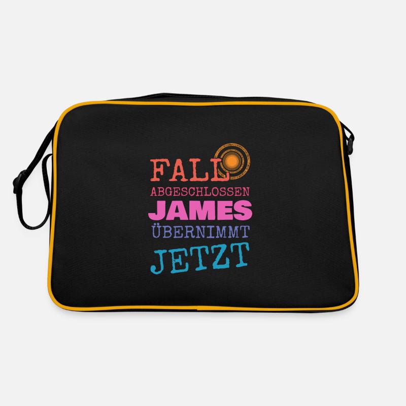 First name James Retro Bag