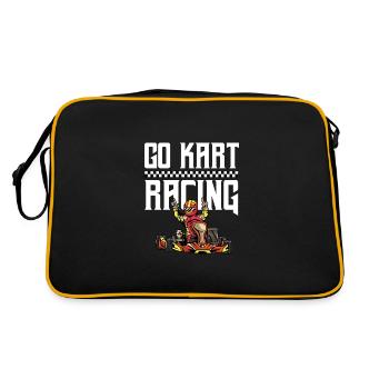GO Kart Racing. Cadeau pour les amateurs de sport - Sac Retro - noir/or - Dos